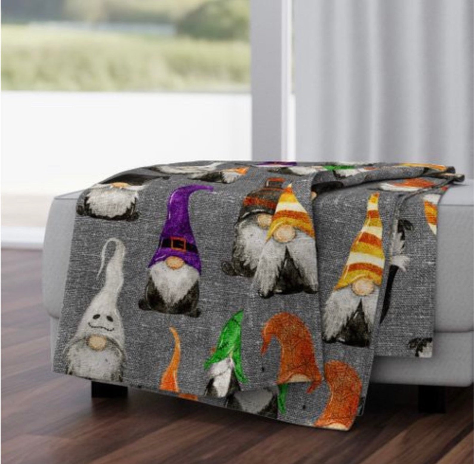 Halloween Gnomes Minky Blanket Etsy