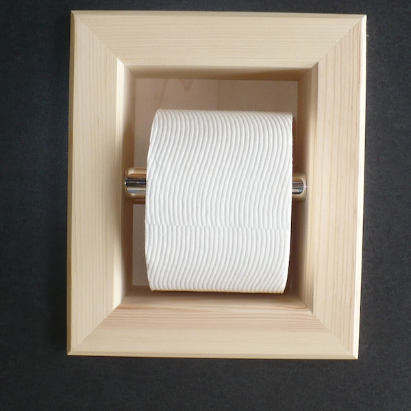 recessed toilet paper holder