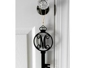 Decorative Skeleton Key, Personalized Door Hanger, Thank You Gift, Trendy Gift for Her, Large Painted Key with Monogram