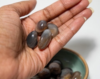 Black Moonstone Tumbles (sold individually)