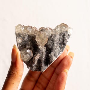 Diamond Calcite Specimen - Unique Natural Decor - stand included