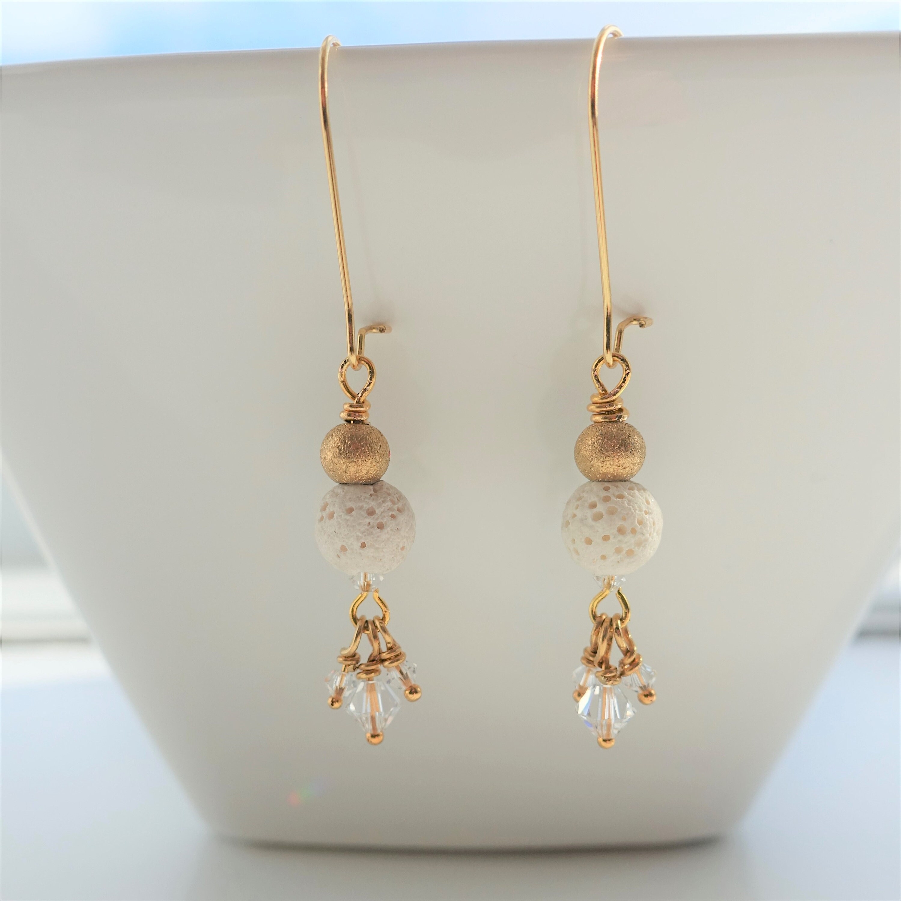 Essential Oil Diffuser Bracelet Set White and Black Lava Rock Etsy