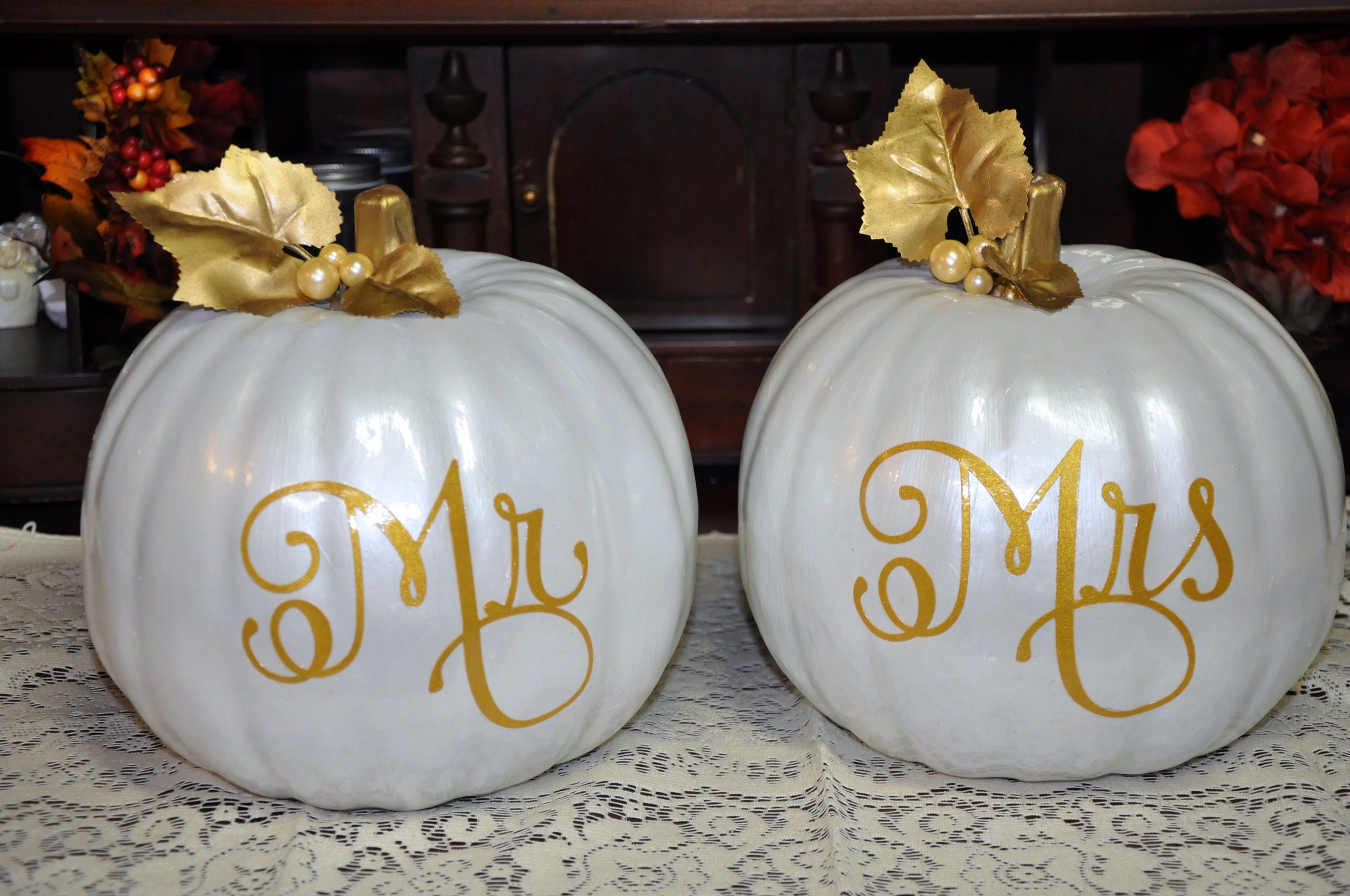 Mr. & Mrs. Pumpkin Set Mr and Mrs Pumpkin set 9 Foam Etsy