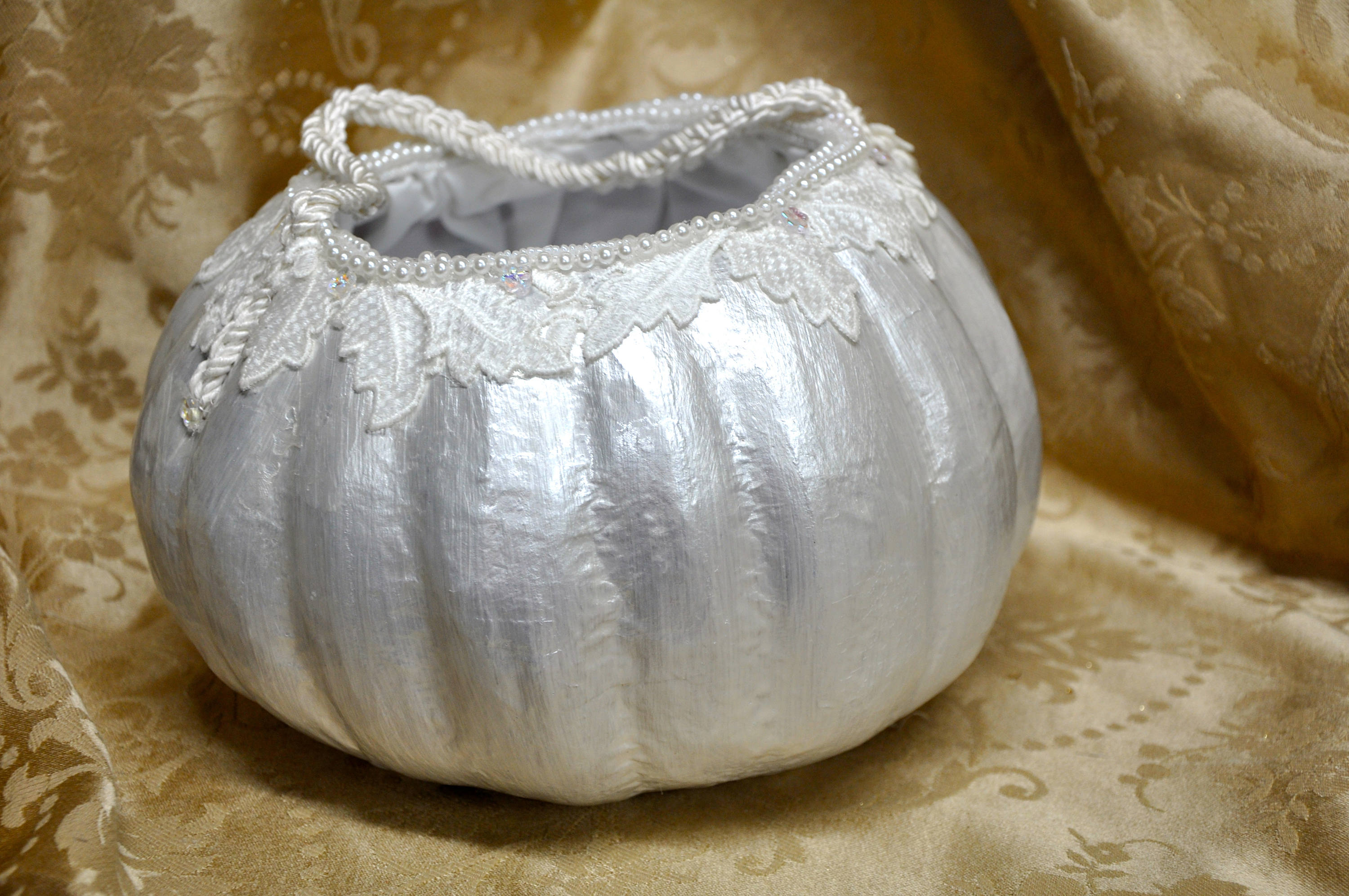 pumpkin flower girl basket