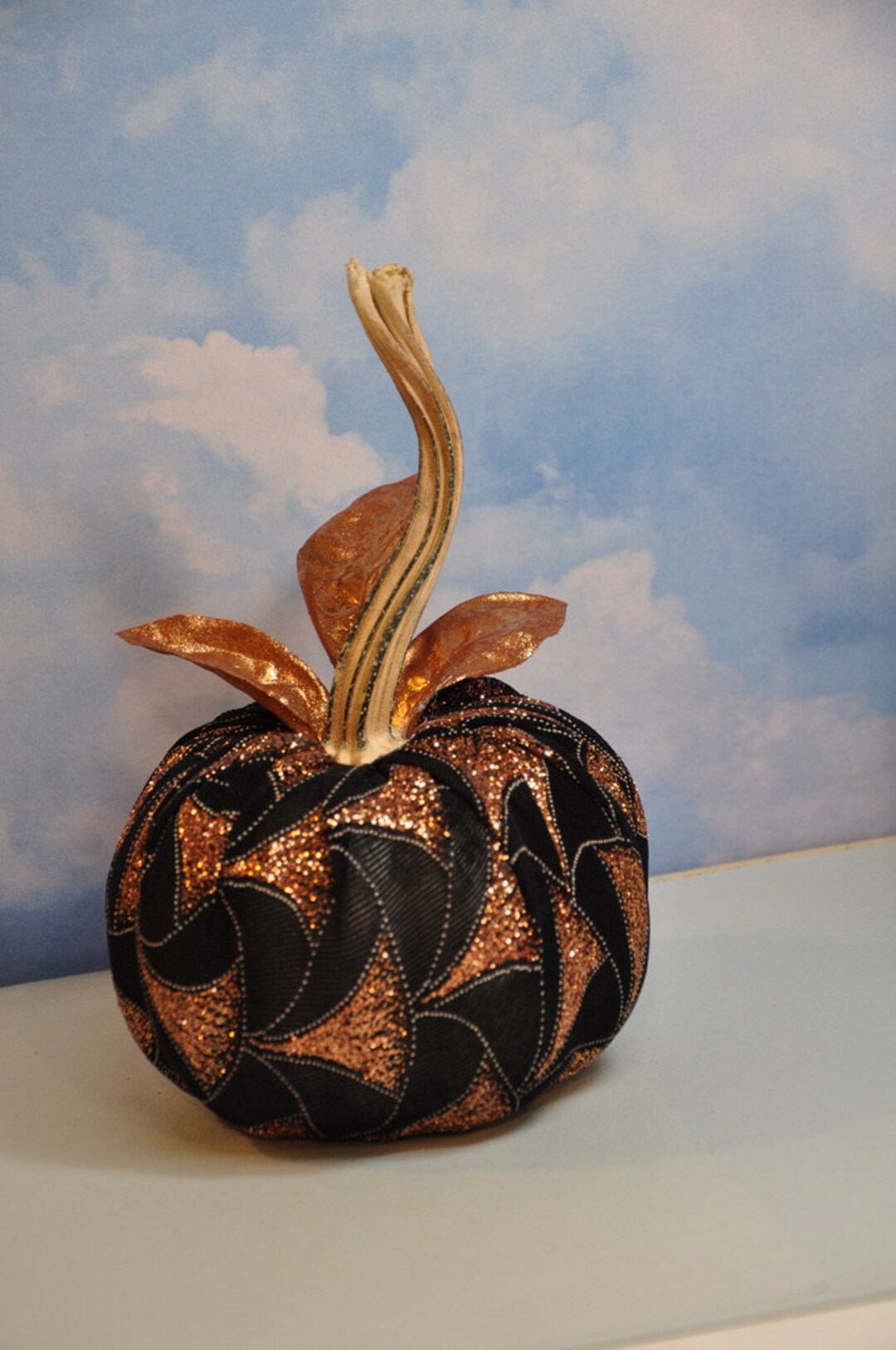 Art Deco Fall Pumpkin Decor Glam Elegant Seasonal Decor Lustrous Finish Charming Fall Decor
