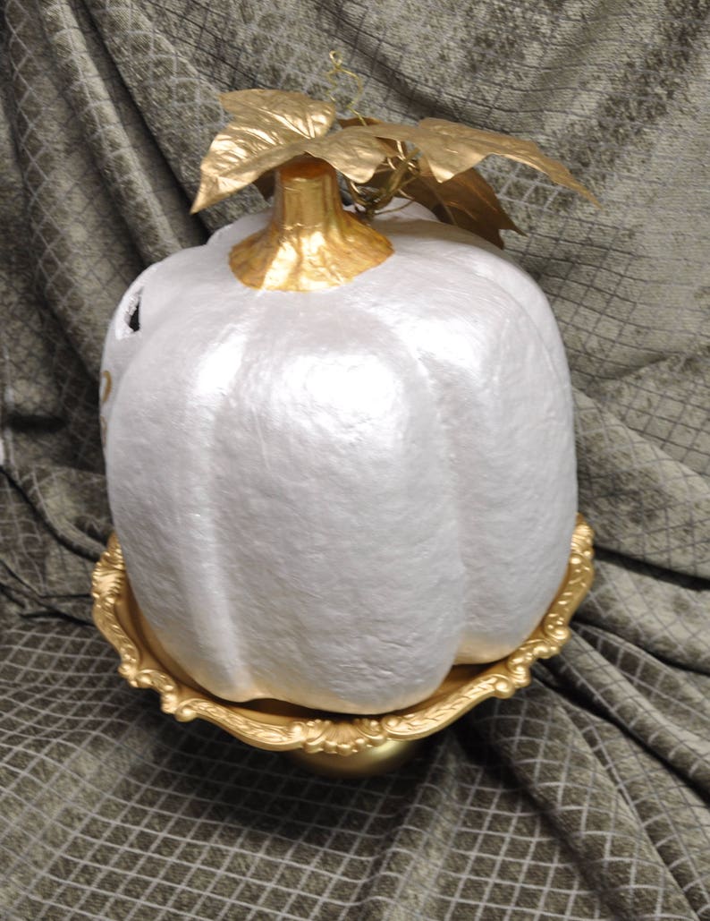 Pearl White Pumpkin Card Box Fall Wedding Card Box Or Decor Etsy