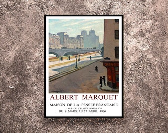 year 1999 Notre Dame in the rain The hundred masterpieces of the Ermitage ALBERT MARQUET Original vintage poster