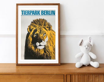 Reprint of a Vintage Tierpark Zoo Berlin Poster - Etsy