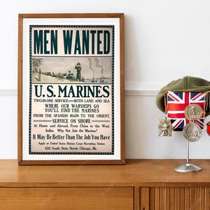 Reprint of a US WW1 USMC Recruitment Poster