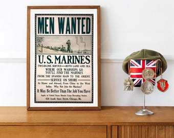 5x7 海兵隊募集ポスター写真 第二次世界大戦 米海兵隊 海兵隊