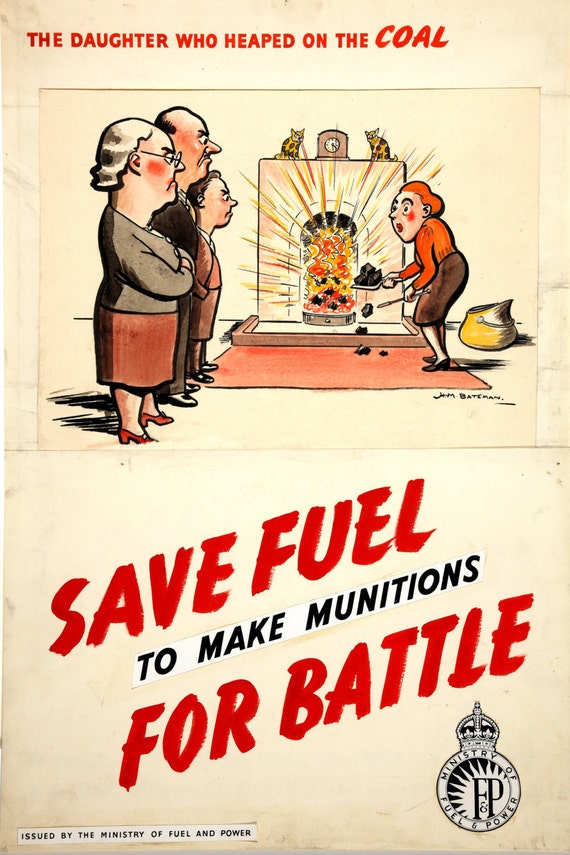 Save Fuel Reprint Of A British Ww2 Propaganda Poster Etsy