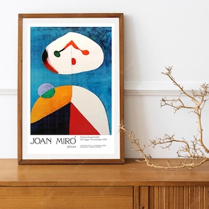 Herdruk van een vintage Franse tentoonstellingsposter voor werken van Joan Miro