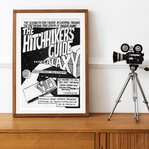 Reprint of a Vintage 1978 Hitchikers Guide to the Galaxy Stage Production Poster