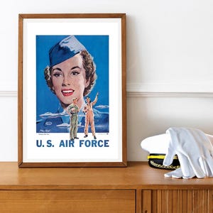 Reprint of a Vintage US Air Force Female Recruiting Poster