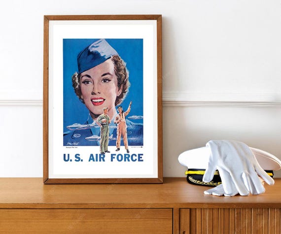 Reprint of a Vintage US Air Force Female Recruiting Poster - Etsy