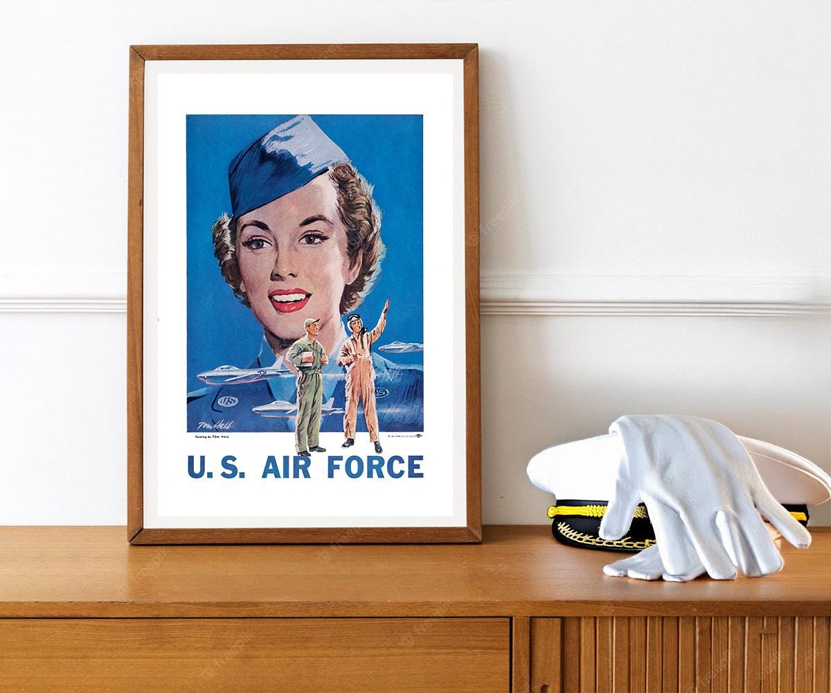 Reprint of a Vintage US Air Force Female Recruiting Poster - Etsy