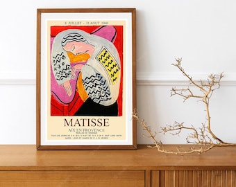 Reprint of a 1960 Vintage French exhibition Poster for works by Matisse