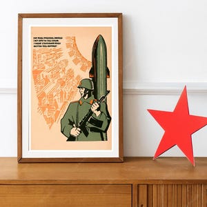 Reprint of a Russian Cold War Propaganda Poster Circa 1950