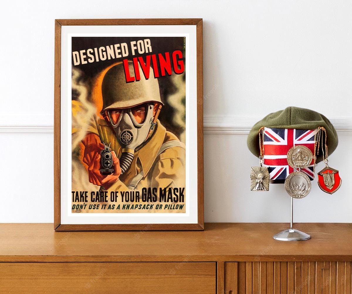 第二次世界大戦時のアメリカプロパガンダポスターの復刻版 - 生活の