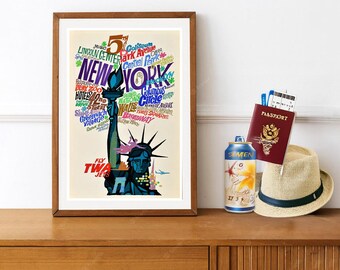 Reprint of a Vintage TWA Travel Poster to New York