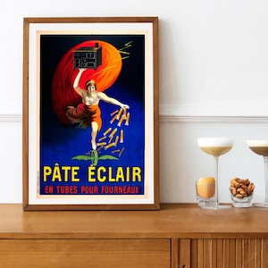 Reprint of a Vintage French Food Advertising Poster - Patie Eclair