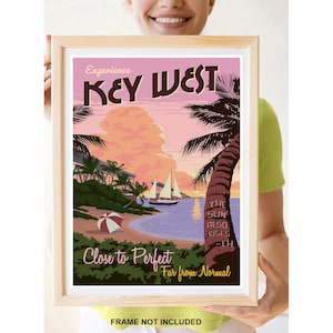 Reprint of a Vintage Travel Poster to Key West Florida