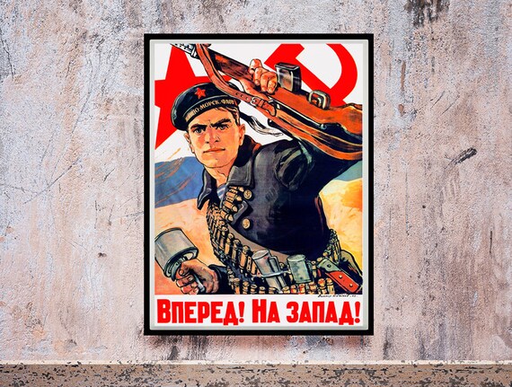 Reprint Of A Russian Wwii Propaganda Poster Etsy