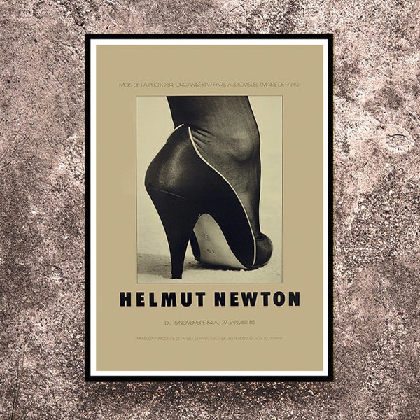 Reprint of a 1985 Vintage exhibition Poster for works by Helmut Newton