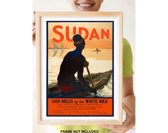 Reprint of a Vintage Travel Poster to The Sudan, Africa