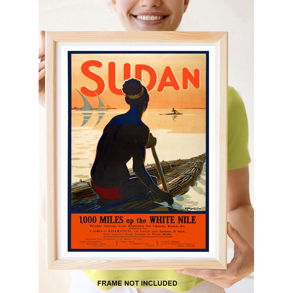 Reprint of a Vintage Travel Poster to The Sudan, Africa