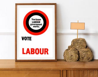 1966 British Labour Party Election Poster Reprint