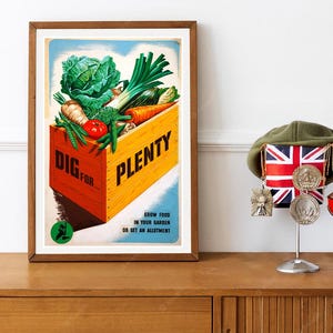 Reprint of a WW2 Propaganda Poster - &quot;Dig For Plenty&quot;