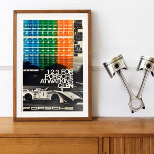Reprint of a Vintage Watkins Glen Motor Racing Poster