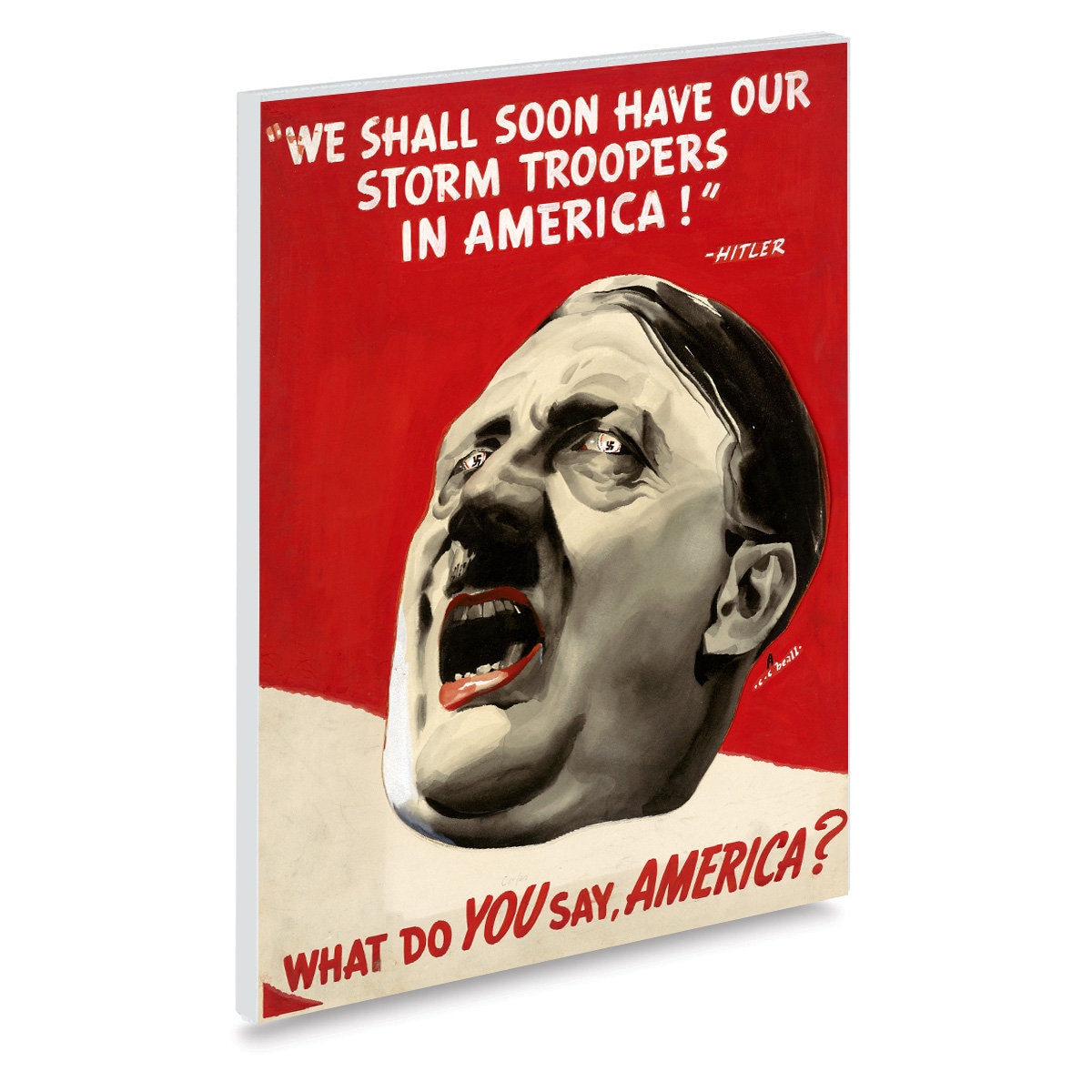 第二次世界大戦時のアメリカのプロパガンダポスターの復刻版