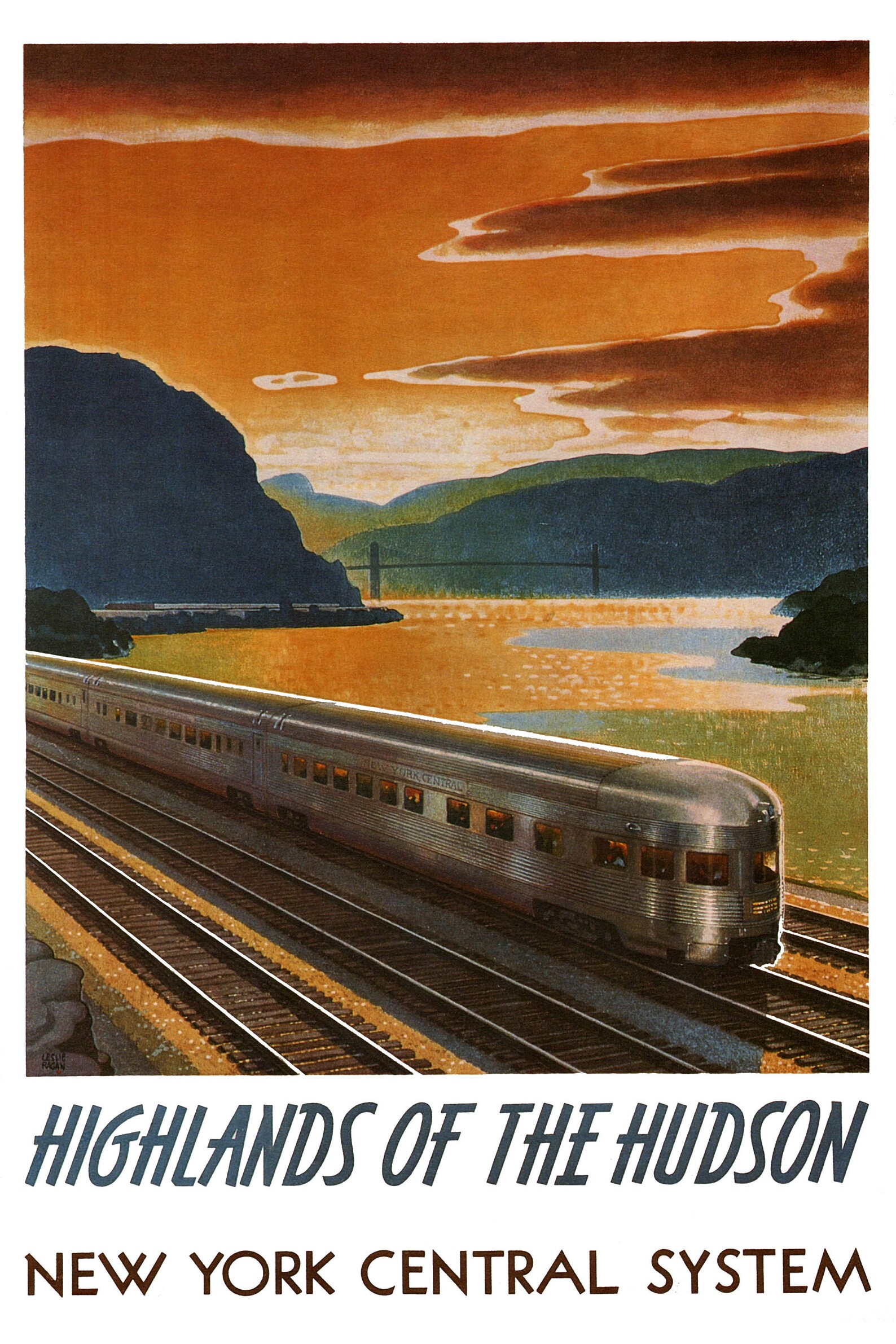 Reprint of a Vintage US Railroad Poster 1947 Highlands of Etsy