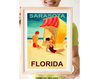 Reprint of the Vintage Travel Poster to Sarasota, Florida