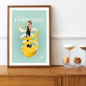 Reimpresión de un cartel publicitario de la bebida vintage de Limoncillo