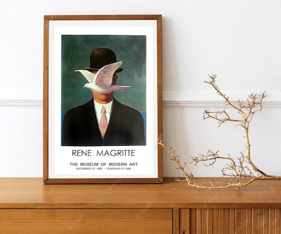 Reprint of a 1966 Vintage exhibition Poster for works by Rene