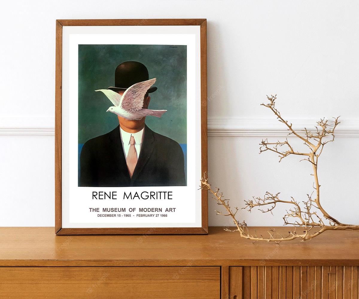Reprint of a 1966 Vintage exhibition Poster for works by Rene