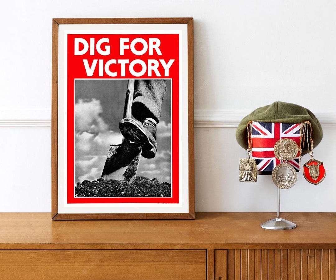 イギリスの第二次世界大戦時のプロパガンダポスター「Dig For Victory