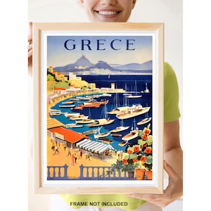 Reprint of a Vintage Travel Poster to Greece