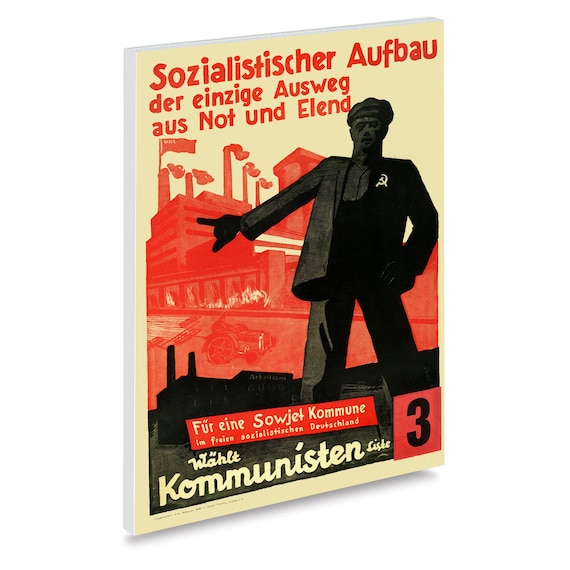 Reprint of an East German Poster relating to Socialism - Etsy 日本