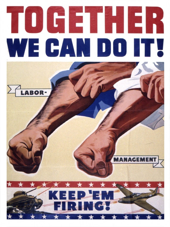 Together Reprint Of A Wwii Us Propaganda Poster Etsy