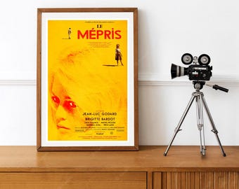 Reprint of the Vintage French 1960s Movie Poster - Le Mepris