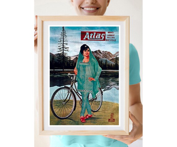Reprint of a Vintage Indian Atlas Bicycle Advertising Poster Etsy UK