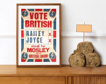 Reprint of a Vintage 1930s British Political Election/Rally Poster - Original condition*
