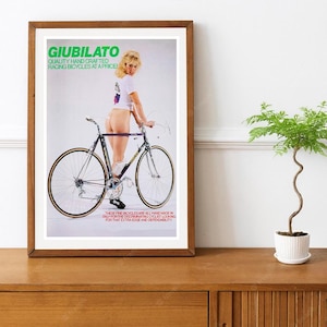 Reprint eines Vintage Fahrrad-Werbeplakats - Guibilato aus Italien