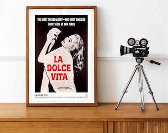 Reprint of the Vintage 1960s Movie Poster - La Dolce Vita