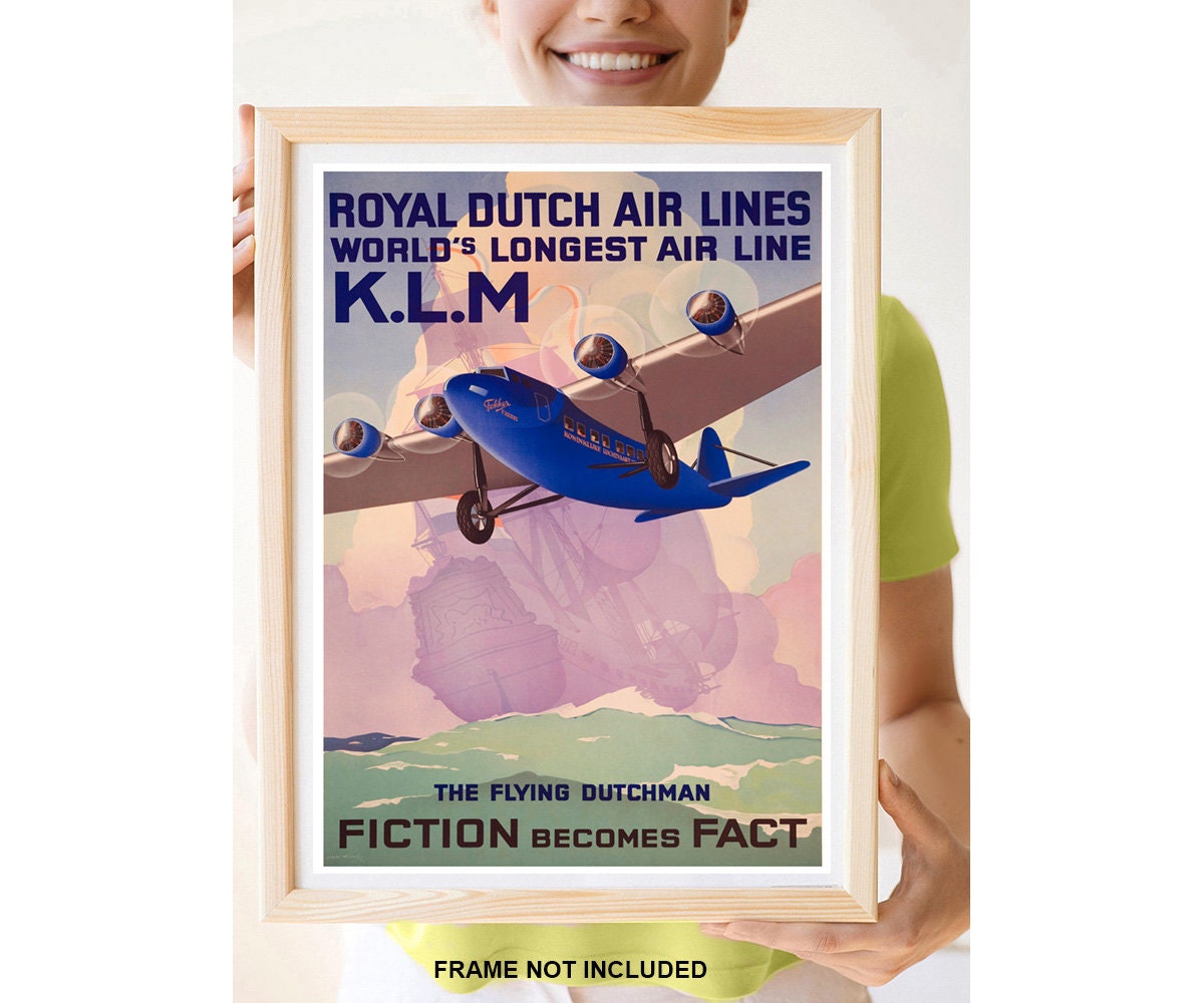 K.L.M  DUTCH AIRLINES パンフレット レトロ 希少 Vintage poster – KLM - Nach New York mit der KLM, Royal