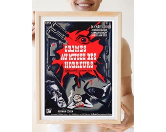 Reprint of the Vintage 1959 French Movie Poster - "Crimes au Musee des Horreurs"